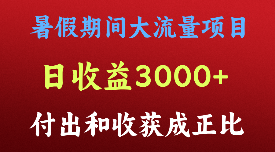 一天收益3000+，暑假期间， 这个项目才是真火-阳明聊项目