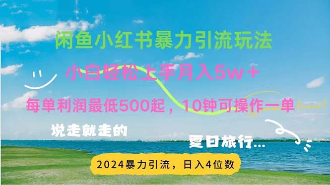 （11650期）2024暑假赚钱项目小红书咸鱼暴力引流，简单无脑操作，每单利润500+，…-阳明聊项目