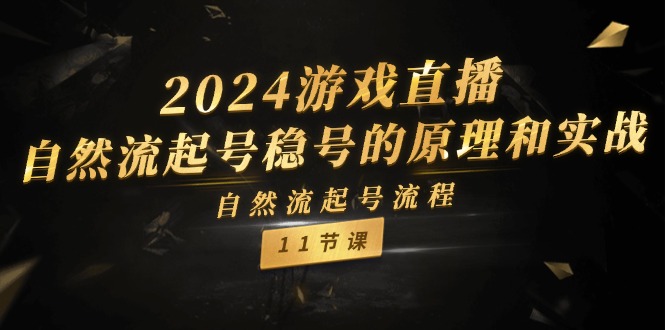 2024游戏直播自然流起号稳号的原理和实战，自然流起号流程（11节）-阳明聊项目