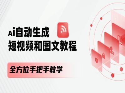 AI自动生成短视频和图文课程，全方位手把手教学-阳明聊项目