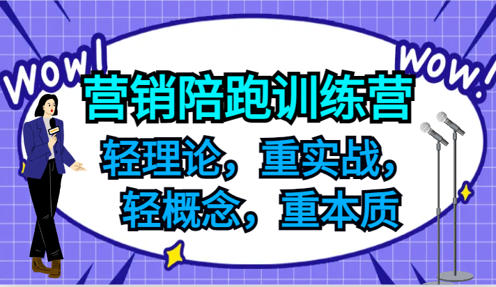 营销陪跑训练营，轻理论，重实战，轻概念，重本质，适合中小企业和初创企业的老板-阳明聊项目