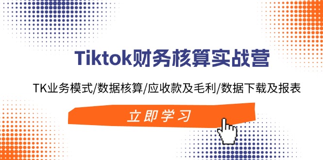 （11978期）Tiktok财务核算实战营：TK业务模式/数据核算/应收款及毛利/数据下载及报表-阳明聊项目
