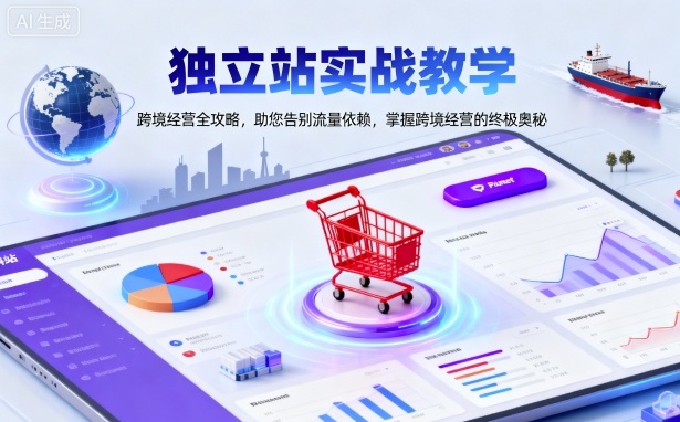 独立站实战教学，跨境经营全攻略，助您告别流量依赖，掌握跨境经营的终极奥-阳明聊项目
