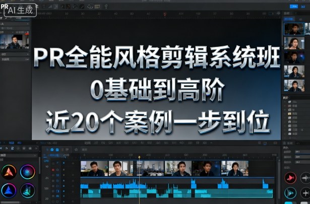 PR全能风格剪辑系统班,0基础到高阶,近20个案例一步到位-阳明聊项目