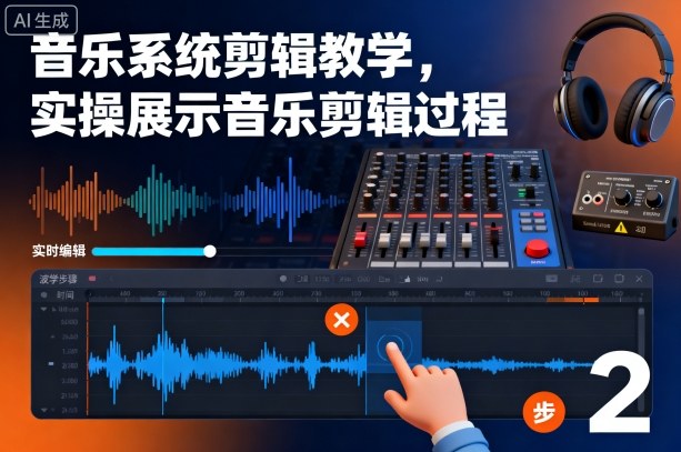音乐系统剪辑教学，实操展示音乐剪辑过程-阳明聊项目