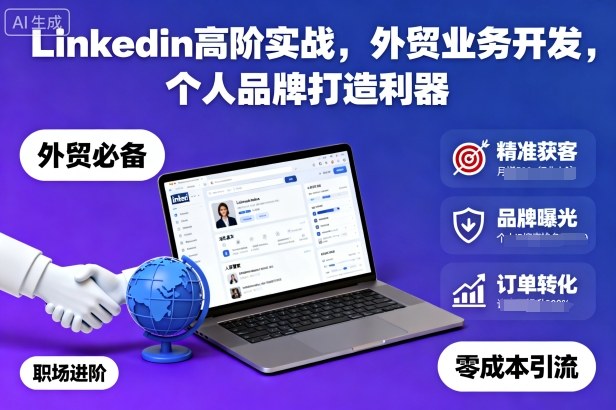 Linkedin高阶实战,外贸业务开发,个人品牌打造利器-阳明聊项目