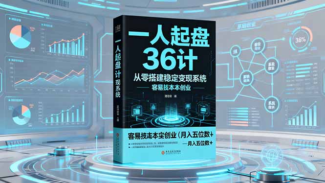 一人起盘36计：从零搭建稳定变现系统，实现低成本创业，月入五位数+-阳明聊项目