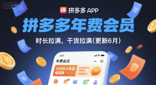 拼多多年费会员，实经验分享操，时长拉满，干货拉满(更新11月)-阳明聊项目