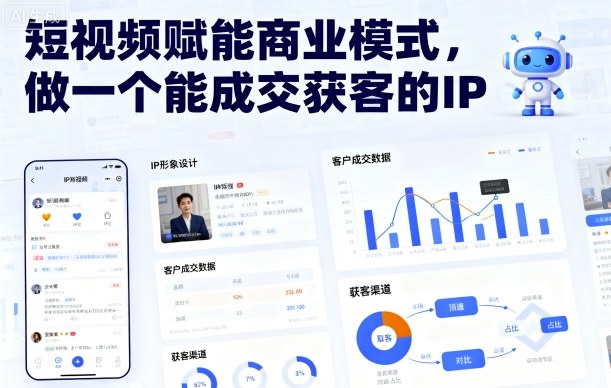 短视频赋能商业模式，做一个能成交获客的IP(更新)-阳明聊项目