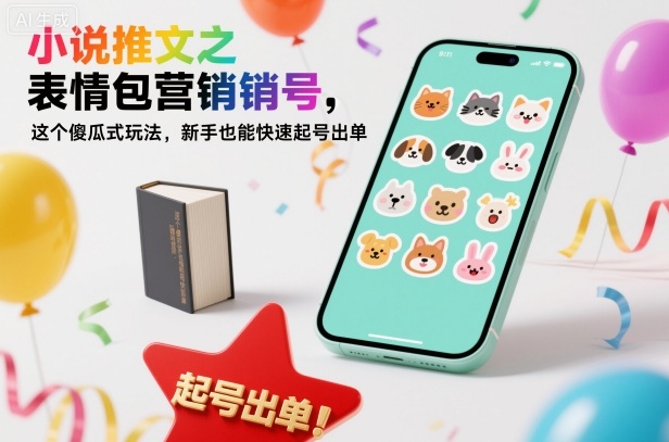 小说推文之表情包营销号,这个傻瓜式玩法,新手也能快速起号出单-阳明聊项目