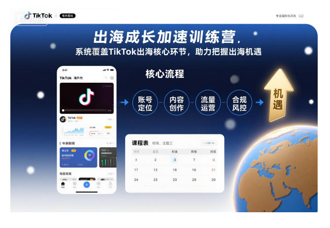 出海成长加速训练营，系统覆盖TikTok出海核心环节，助力把握出海机遇(更新)-阳明聊项目