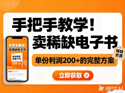 手把手教学！在小红书卖稀缺电子书，单份利润2张+的完整方案-阳明聊项目