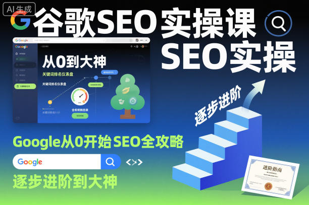 谷歌SEO实操课，Google从0开始SEO全攻略，逐步进阶到大神-阳明聊项目