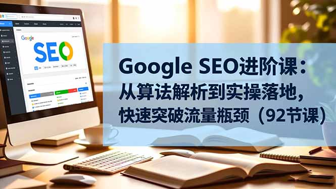 Google SEO进阶课：从算法解析到实操落地，快速突破流量瓶颈(92节课-阳明聊项目