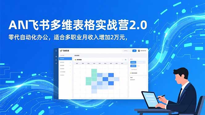 AI+飞书多维表格实战营2.0:零代码自动化办公,适合多职业月收入增加2万元-阳明聊项目