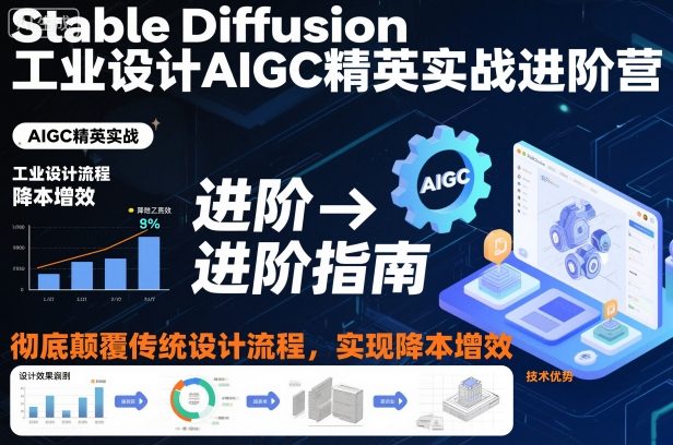 Stable Diffusion工业设计AIGC精英实战进阶营，彻底颠覆传统设计流程，实现降本增效-阳明聊项目