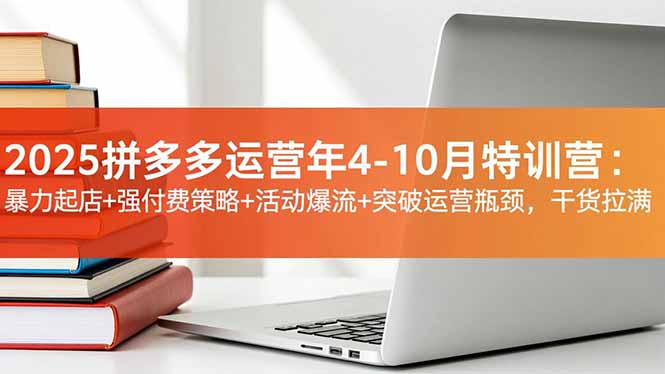 2025拼多多运营年4-10月特训营：暴力起店+强付费策略+活动爆流+突破运营瓶颈，干货拉满-阳明聊项目