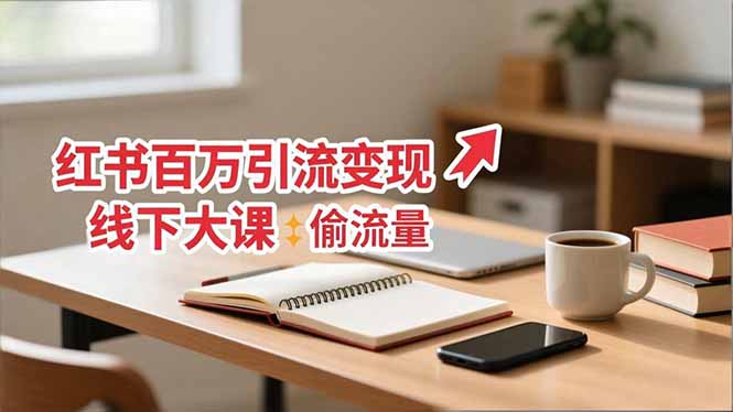 小红书百万引流变现-11月线下大课：分享从0到百万引流路径，手把手教偷流量、拿结果-阳明聊项目