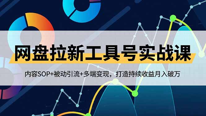 网盘拉新工具号实战课，内容SOP+被动引流+多端变现，打造持续收益月入破万-阳明聊项目