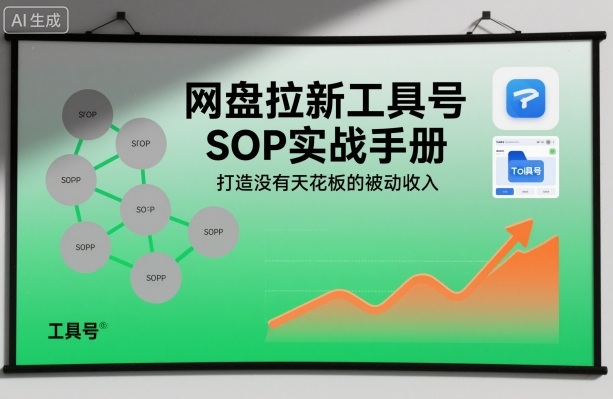 网盘拉新工具号SOP实战手册，打造没有天花板的被动收入-阳明聊项目
