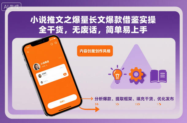 小说推文之爆量长文爆款借鉴实操，全干货，无废话，简单易上手-阳明聊项目