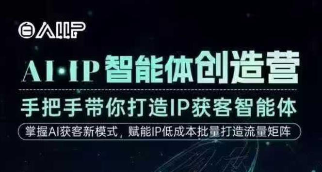 AI·IP智能体创造营，手把手带你打造IP获客智能体，高成交创始人IP课-阳明聊项目