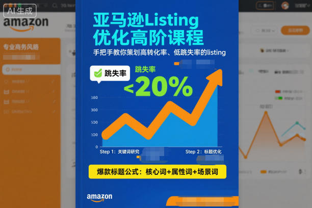 亚马逊Listing优化高阶课程，手把手教你策划高转化率、低跳失率的listing-阳明聊项目