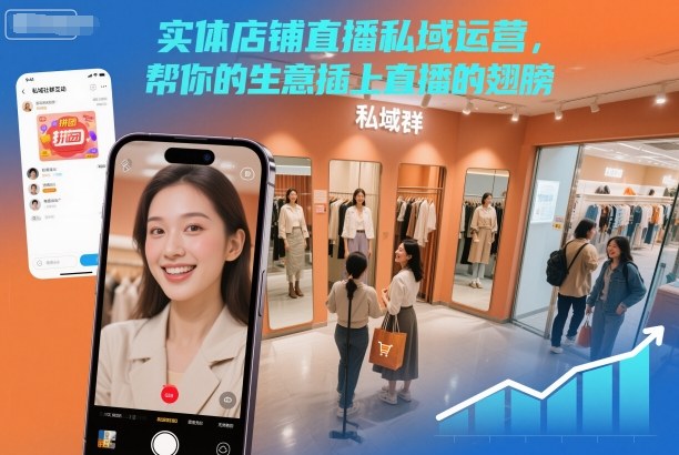 实体店铺直播私域运营，帮你的生意插上直播的翅膀-阳明聊项目