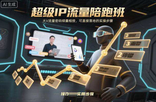 超级IP流量陪跑班，大V流量密码倾囊相授，可直接落地的实操步骤-阳明聊项目