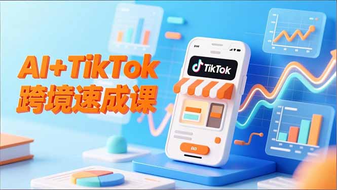 AI+TikTok跨境速成课,智能翻译、店铺定位、流程拆解,7天高效上线运营-阳明聊项目