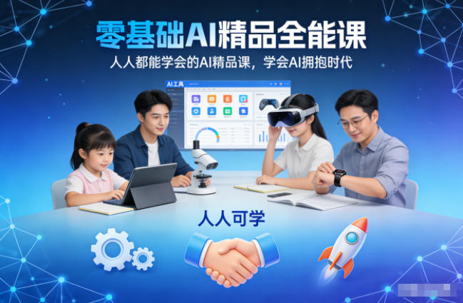 零基础AI精品全能课，人人都能学会的AI精品课，学会AI拥抱时代-阳明聊项目