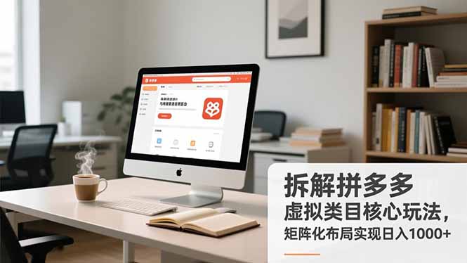 拆解拼多多虚拟类目核心玩法，矩阵化布局实现日入1000+-阳明聊项目