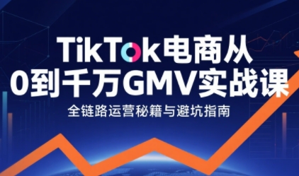 TikTok电商从0到千万GMV实战课，从0到1拆解实战秘籍(更新)-阳明聊项目