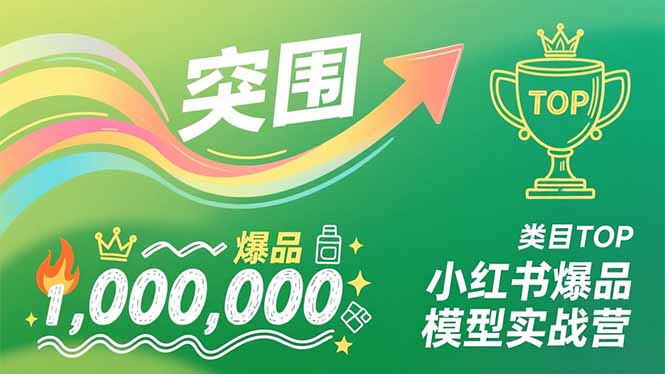 小红书爆品模型实战营，从新品突围到成为类目TOP，可复制路径，打造多个营收百万级爆品-阳明聊项目