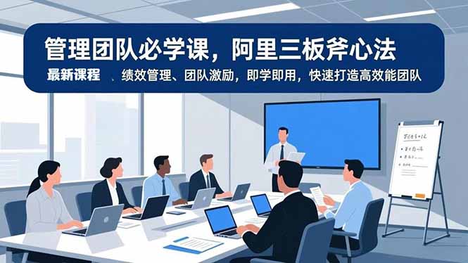 管理团队必学课，阿里三板斧心法、绩效管理、团队激励，即学即用，快速打造高效能团队-阳明聊项目