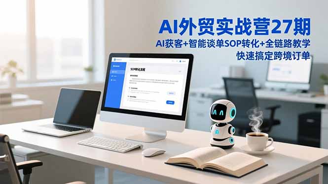 AI外贸实战营27期，AI获客+智能谈单+SOP转化+全链路教学，快速搞定跨境订单-阳明聊项目