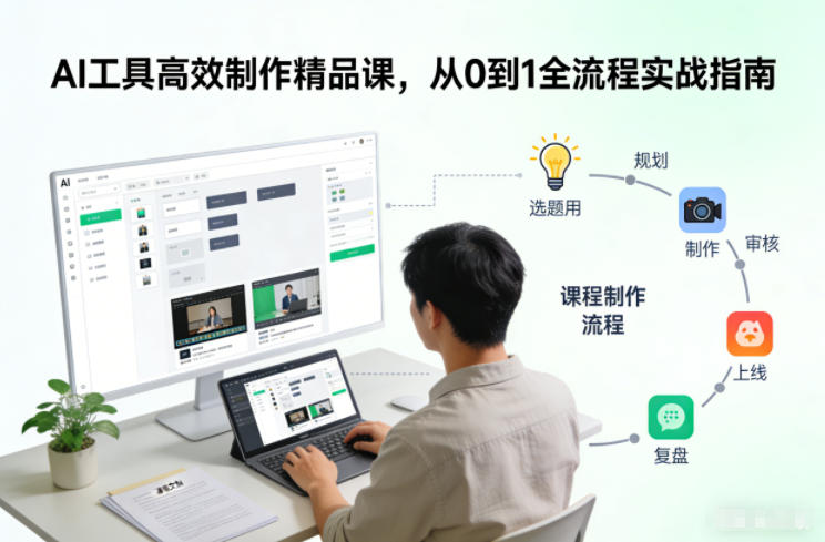 AI工具高效制作精品课，从0到1全流程实战指南-阳明聊项目