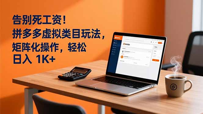 告别死工资！拼多多虚拟类目玩法，矩阵化操作，轻松日入 1K+-阳明聊项目