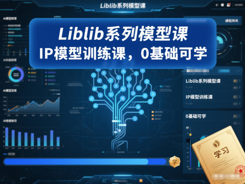 Liblib系列模型课,IP模型训练课,0基础可学-阳明聊项目