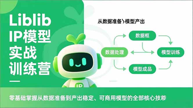 Liblib IP模型实战训练营，零基础掌握从数据准备到产出稳定、可商用模型的全部核心技能-阳明聊项目
