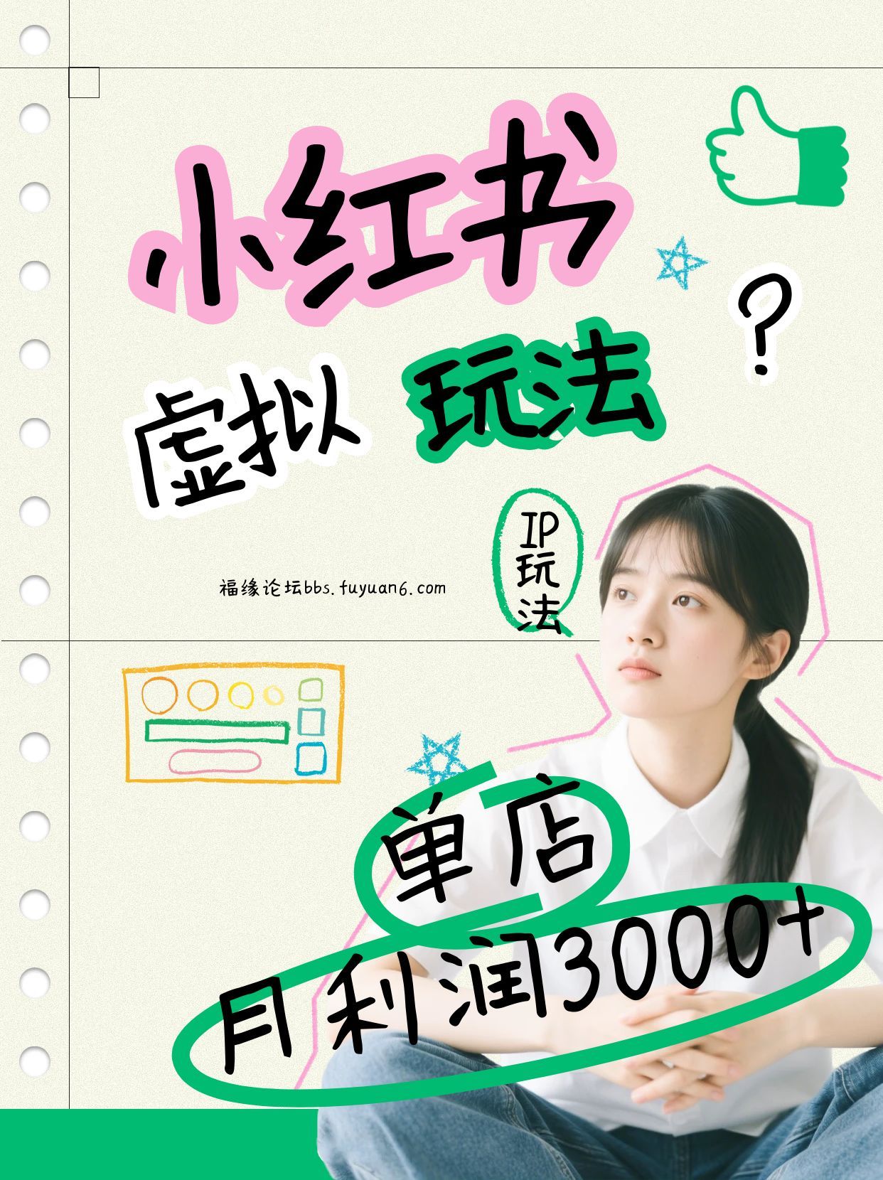 小红书虚拟玩法(铺货流和单品玩法),单店月利润3000+,IP打法+原创商品(0违规)-阳明聊项目