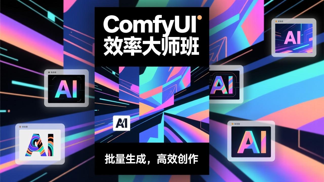 ComfyUI效率大师班：工作流搭建，批量生成，将个人AI出图效率提升5-10倍，月接单收入1-3万-阳明聊项目