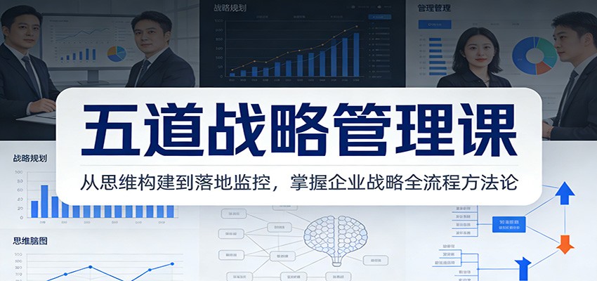五道战略管理课：从思维构建到落地监控，掌握企业战略全流程方法论-阳明聊项目