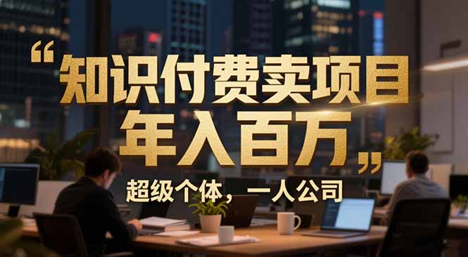 从0到年入百万：超级个体实战心得公开，个人IP×精准引流×成交系统全拆解-阳明聊项目