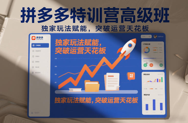 拼多多特训营高阶班，独家玩法赋能，突破运营天花板(更新26年1月)-阳明聊项目