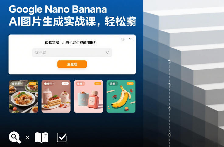 Google Nano Banana AI图片生成实战课，轻松掌握，小白也能生成商用图片-阳明聊项目