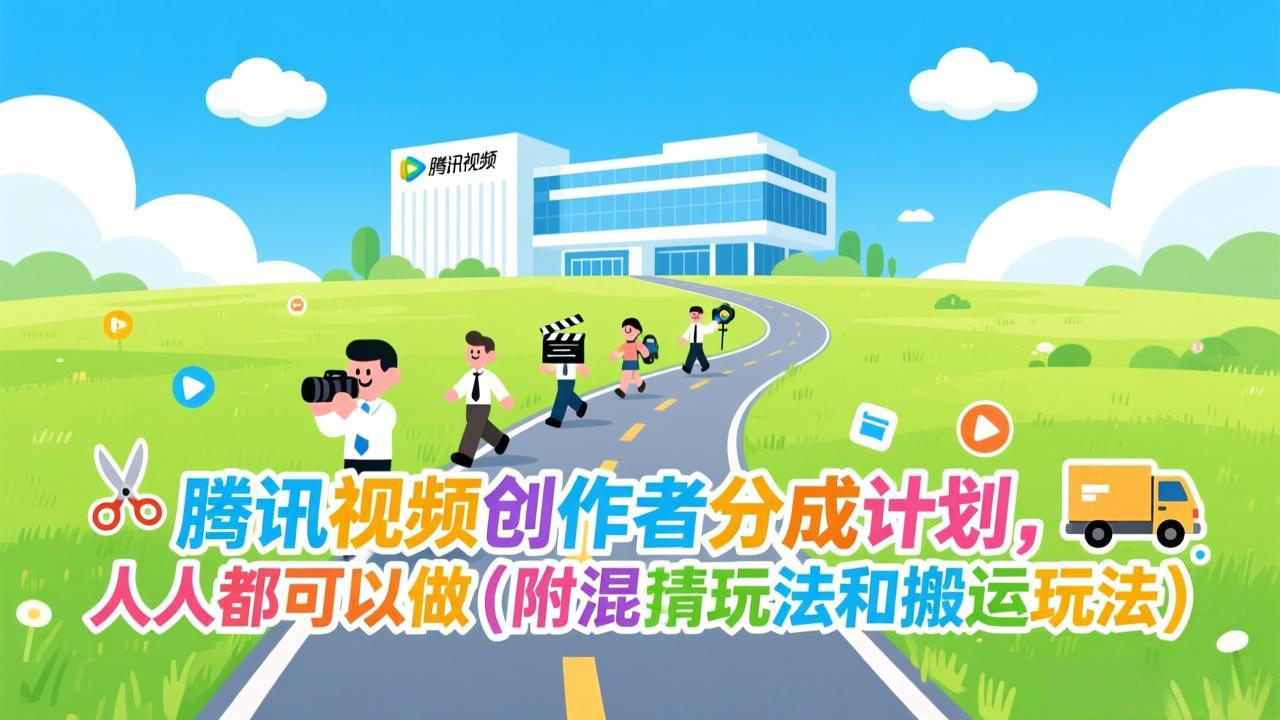 腾讯视频创作者分成计划，人人都可以做(附混剪玩法和搬运玩法-阳明聊项目