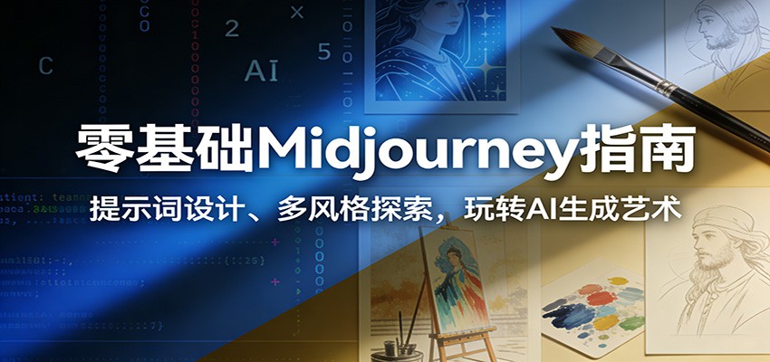 零基础Midjourney指南：提示词设计、多风格探索，玩转AI生成艺术-阳明聊项目