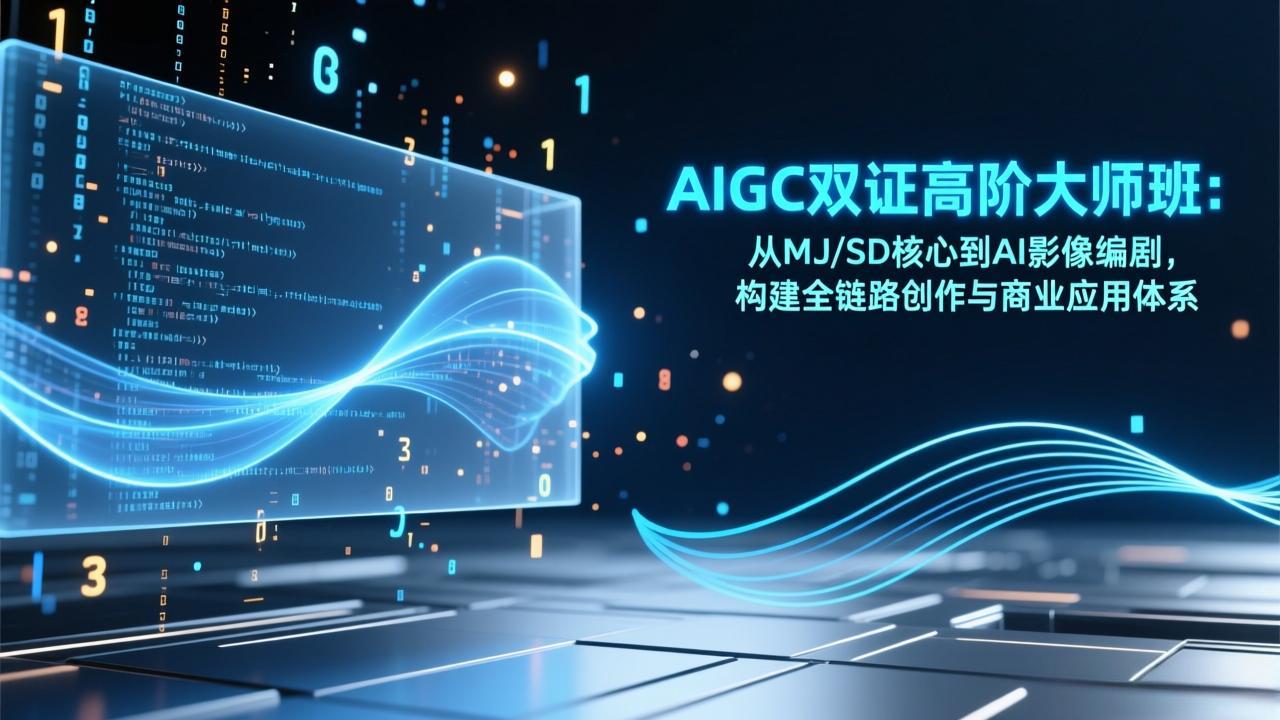 AIGC双证高阶大师班：从MJ/SD核心到AI影像编剧，构建全链路创作与商业应用体系-阳明聊项目
