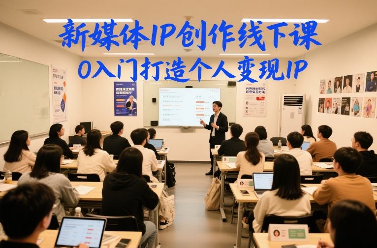 新媒体IP创作线下课，0入门打造个人变现IP-阳明聊项目